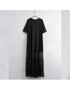 Lumina Maxi-abito pizzo nero