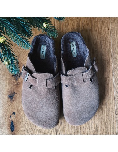 Grunland Sabot in pelle ed ecopelliccia