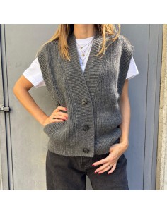Lumina gilet in maglia grgio