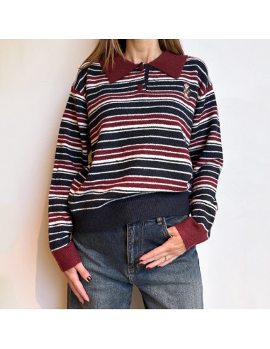 Maglione/polo a righe con orsetto...