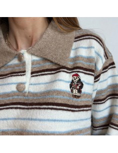 Maglione/polo a righe con... 2