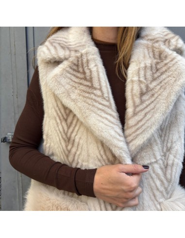 Gilet in ecopelliccia ghiaccio