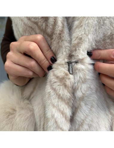 Gilet in ecopelliccia ghiaccio