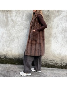 Gilet in ecopelliccia visone 2
