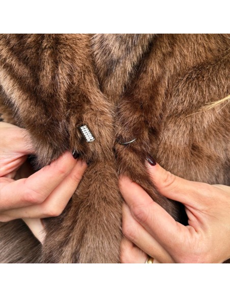 Gilet in ecopelliccia visone