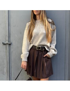 Maglione misto alpaca beige