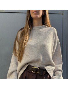 Maglione misto alpaca beige 2