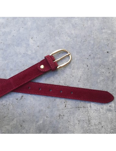 Cintura camoscio 2.5 bordeaux