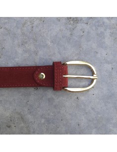 Cintura camoscio 2.5 bordeaux 2