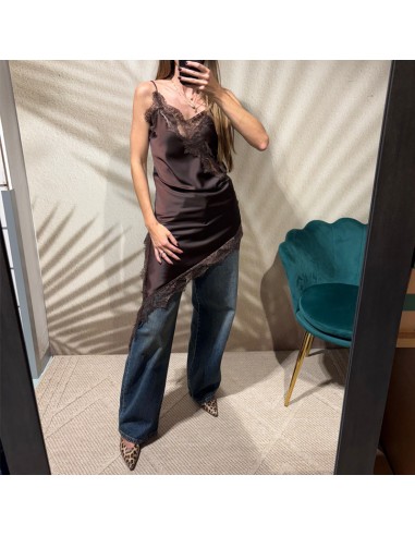 Abito/sottoveste con pizzo t.moro