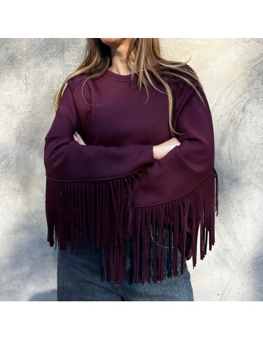 Lumina felpa frange bordeaux