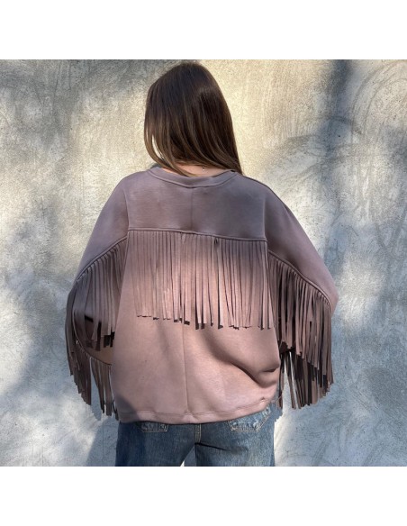 Lumina felpa frange fango