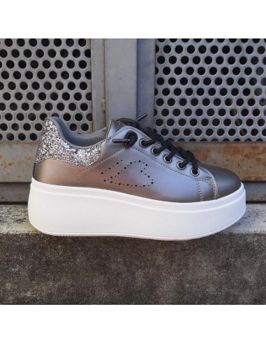 Calzamania sneaker piombo con strass