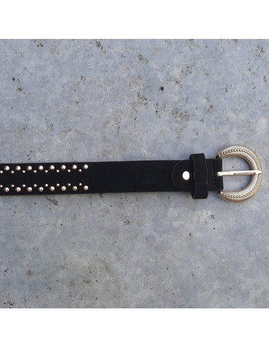 Cintura camoscio nera con borchie