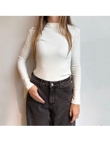 Lumina maglia basic felpata bianco