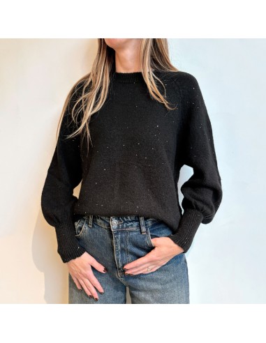 Susi Mix Maglione nero con micro-paillettes