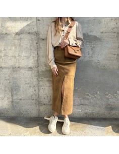 Lumina gonna midi con spacco  2