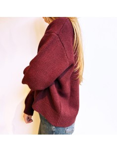 Maglione misto alpaca bordeaux 2