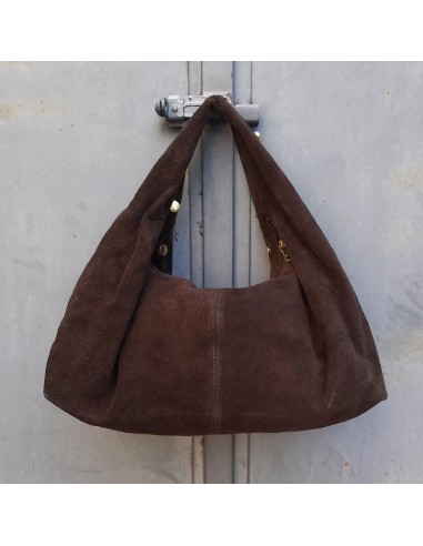 Borsa camoscio t.moro con maxi-borchie Borsa camoscio t.moro con maxi-borchie