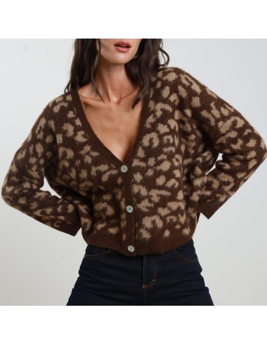 Susi Mix cardigan animalier moro
