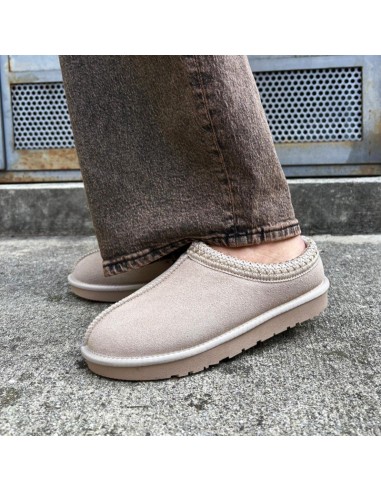 Calzamania sabot con pelo beige