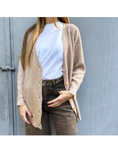 Susi Mix cardigan over beige