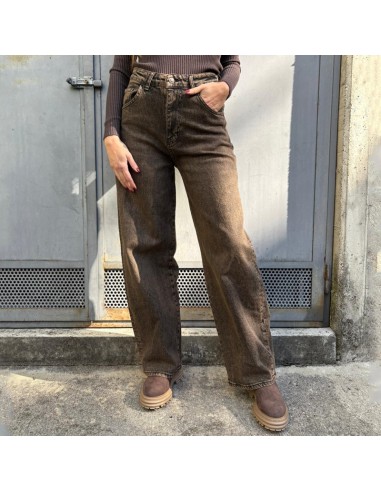 Lumina jeans gamba dritta marrone