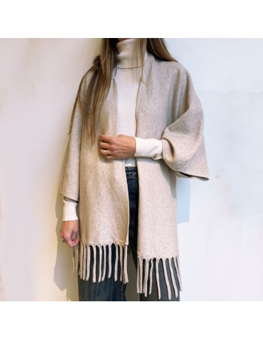 Cappa frange beige