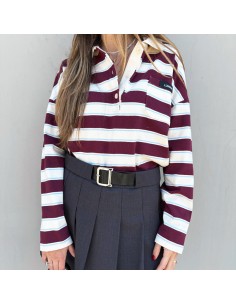 Lumina polo a righe bordeaux