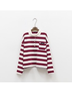 Lumina polo a righe bordeaux 2