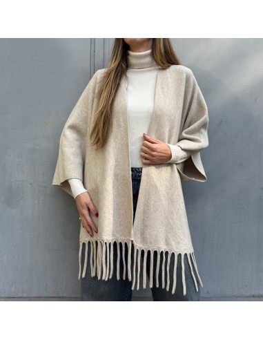 Cappa frange beige