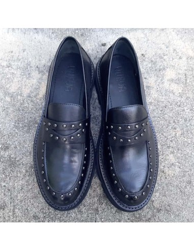 Pasinetti mocassino in pelle con borchiette