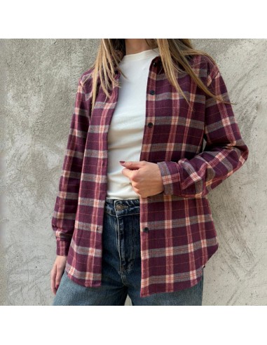 Camicia check vino