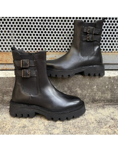 Pasinetti boot in vara pelle con fibbie