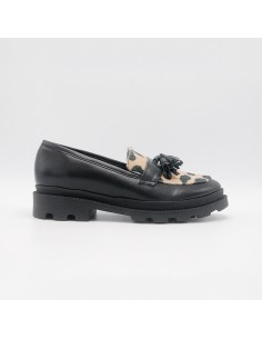 Mocassino nero con inserti...