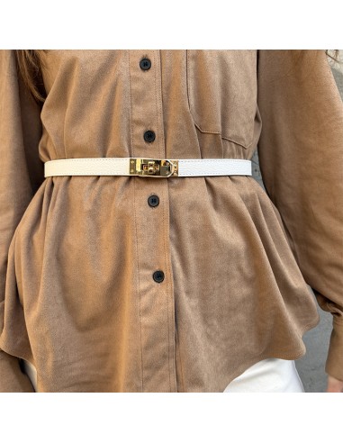 Cintura bianca coulisse con hardweare... Cintura bianca coulisse con hardweare...