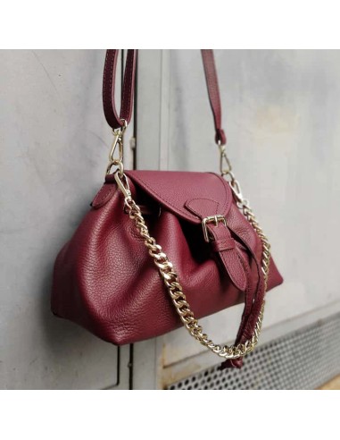 Pasinetti borsa sacchetto in vera pelle bordeaux