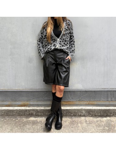 Pasinetti Bermuda ecopelle nero
