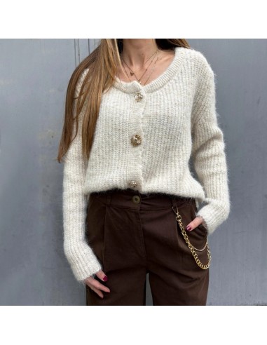 Susy Mix cardigan con bottoni gioiello