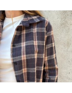 Camicia check antracite /beige 2