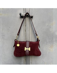 Borsa pochette H bordeaux