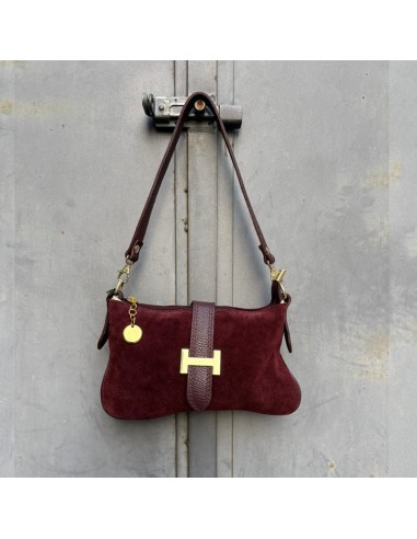 Borsa pochette H bordeaux