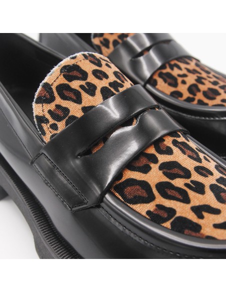 Pasinetti mocassino animalier effetto cavallino