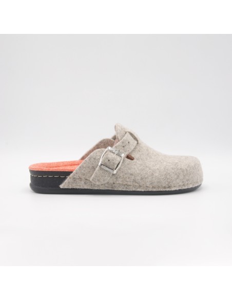 GRUNLAND CIABATTA IN FELTRO DI LANA SABBIA