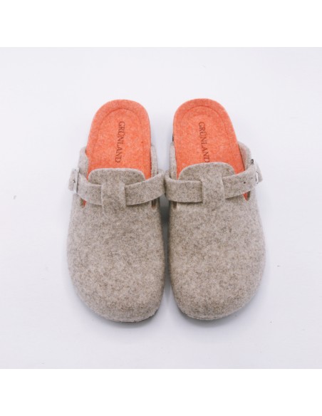 GRUNLAND CIABATTA IN FELTRO DI LANA SABBIA