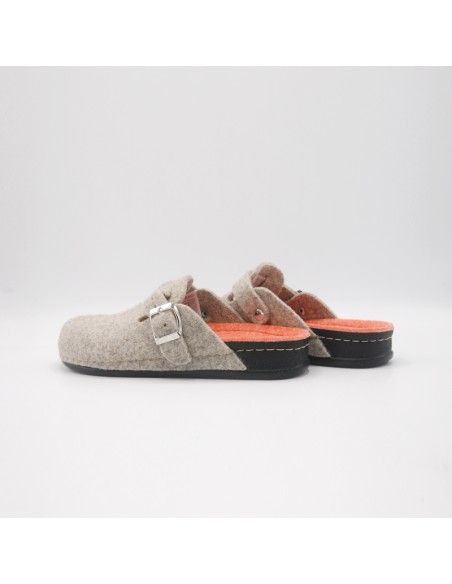 GRUNLAND CIABATTA IN FELTRO DI LANA SABBIA