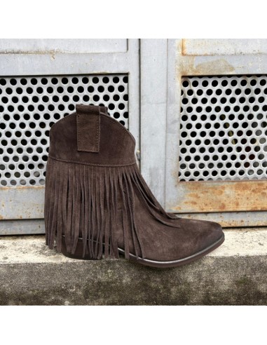 Texano basso camoscio frange