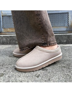 Sabot con pelo beige