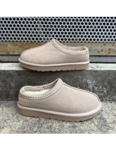 Sabot con pelo beige 2