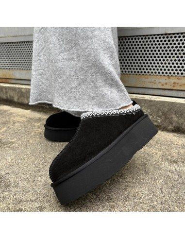 Sabot Platform in camoscio nero